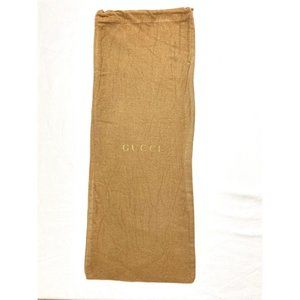 Gucci Dust Bag Storage Cover Drawstring Brown 15.5" x 5.5"